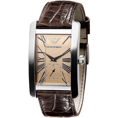 Montre Emporio Armani AR0154 pour Homme Marron - Publicité Montre Emporio Armani AR0154 pour Homme Marron - Publicité