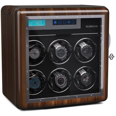 Non communiqué Remontoir Klarstein Boite à Montre 6 + 4 Vitrine 3 Modes de Rotation Marron - Publicité Non communiqué Remontoir Klarstein Boite à Montre 6 + 4 Vitrine 3 Modes de Rotation Marron - Publicité