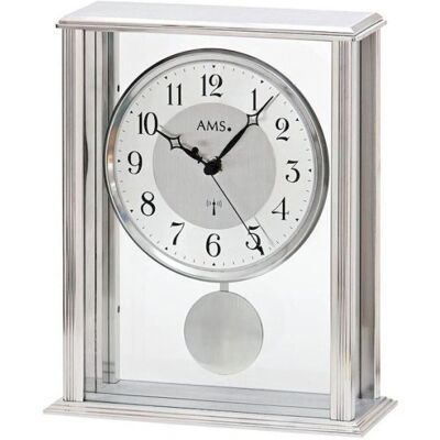 Horloge à Pendule AMS F5190 Argenté - Horloge de table - Publicité Horloge à Pendule AMS F5190 Argenté - Horloge de table - Publicité