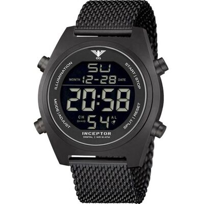 Montre numérique noir acier Inceptor - Montre - Publicité Montre numérique noir acier Inceptor - Montre - Publicité