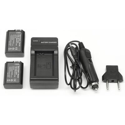Qumox 2pcs NP-FW50 Li-ion Batterie rechargeable & Chargeur pour SONY A7 A7r A7II A7S NEX-7 NEX-6 NEX-5N NEX-5R Appareils photo numériques Cyber-shot - Publicité Qumox 2pcs NP-FW50 Li-ion Batterie rechargeable & Chargeur pour SONY A7 A7r A7II A7S NEX-7 NEX-6 NEX-5N NEX-5R Appareils photo numériques Cyber-shot - Publicité
