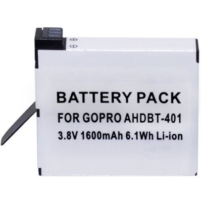 Batterie AHDBT-401 1600mAh Lithium Ion pour GoPro Hero4, Blanche Xit XTGPH4 - Publicité Batterie AHDBT-401 1600mAh Lithium Ion pour GoPro Hero4, Blanche Xit XTGPH4 - Publicité