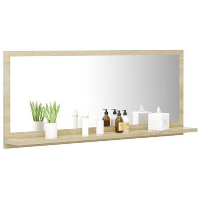 Non communiqué vidaXL Miroir de salle de bain Chêne sonoma 90x10,5x37 cm Aggloméré Brun - Publicité Non communiqué vidaXL Miroir de salle de bain Chêne sonoma 90x10,5x37 cm Aggloméré Brun - Publicité