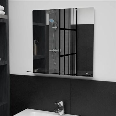 Miroir Murale avec Étagère vidaXL - 50x50cm Verre Trempé Salle de Bain - Publicité Miroir Murale avec Étagère vidaXL - 50x50cm Verre Trempé Salle de Bain - Publicité