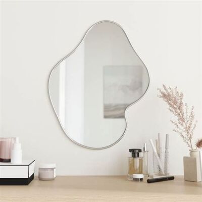 Miroir Murale Argenté vidaXL 50x40 cm - Décor Salle de Bain - Publicité Miroir Murale Argenté vidaXL 50x40 cm - Décor Salle de Bain - Publicité