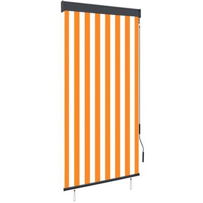 vidaXL Store Roulant d'Extérieur Store Rétractable Vertical Balcon Jardin Pergola Terrasse Patio Blocage des UV et de la Chaleur 80x250 cm Blanc et Orange Orange - Publicité vidaXL Store Roulant d'Extérieur Store Rétractable Vertical Balcon Jardin Pergola Terrasse Patio Blocage des UV et de la Chaleur 80x250 cm Blanc et Orange Orange - Publicité