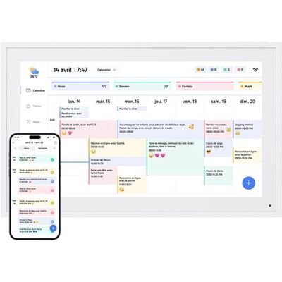 Non communiqué Cadre Photo Numérique EKASN 15.6 Calendrier Gestion Tâches/Agenda/Études, Écran HD - WIFI Idéal Famille & Cadeau Pratique Blanc Blanc - Publicité Non communiqué Cadre Photo Numérique EKASN 15.6 Calendrier Gestion Tâches/Agenda/Études, Écran HD - WIFI Idéal Famille & Cadeau Pratique Blanc Blanc - Publicité