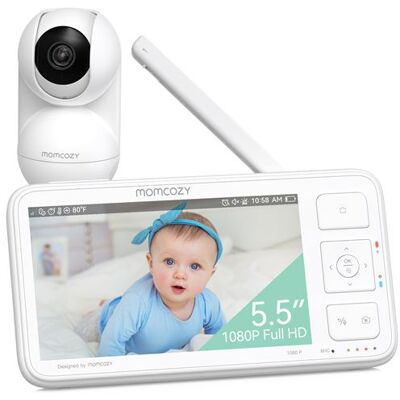 Moniteur video pour bebe Momcozy BM03 5,5 pouces Blanc - Publicité Moniteur video pour bebe Momcozy BM03 5,5 pouces Blanc - Publicité