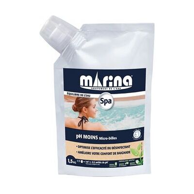 pH moins micro-billes pour spa 1,5 kg - Marina Spa Blanc - Publicité pH moins micro-billes pour spa 1,5 kg - Marina Spa Blanc - Publicité
