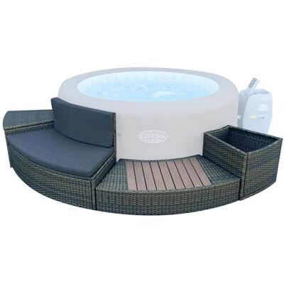 Non communiqué Ensemble mobilier 4 modules pour spa gonflable Lay-Z-Spa rond 200 cm - Bestway Marron - Publicité Non communiqué Ensemble mobilier 4 modules pour spa gonflable Lay-Z-Spa rond 200 cm - Bestway Marron - Publicité