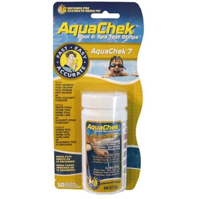 Non communiqué Lot de 3 X 50 bandelettes d'analyse pour piscine ou spa - 7 en 1 - Aquachek Blanc - Publicité Non communiqué Lot de 3 X 50 bandelettes d'analyse pour piscine ou spa - 7 en 1 - Aquachek Blanc - Publicité