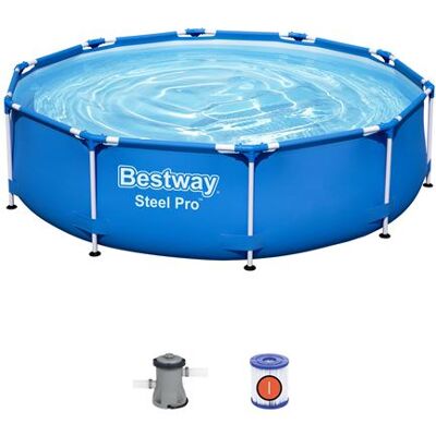 Non communiqué Piscine Hors-sol Tubulaire Bestway Steel Pro 305x76 cm Bleu - Publicité Non communiqué Piscine Hors-sol Tubulaire Bestway Steel Pro 305x76 cm Bleu - Publicité