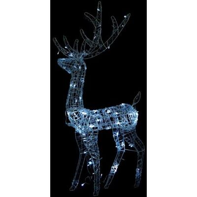 Non communiqué vidaXL Renne de décoration de Noël Acrylique 140 LED 120cm Blanc froid Blanc - Publicité Non communiqué vidaXL Renne de décoration de Noël Acrylique 140 LED 120cm Blanc froid Blanc - Publicité