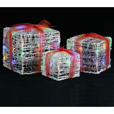 vidaXL 3x Boîtes Cadeaux de Noël en Acrylique Décoratives - Boîtes Cadeaux - Publicité vidaXL 3x Boîtes Cadeaux de Noël en Acrylique Décoratives - Boîtes Cadeaux - Publicité