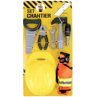 Non communiqué Set accessoires et veste Chantier Multicolore - Publicité Non communiqué Set accessoires et veste Chantier Multicolore - Publicité