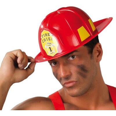 Casque de pompier générique - Couleur rouge - Publicité Casque de pompier générique - Couleur rouge - Publicité