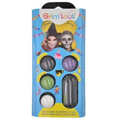 Générique PALETTE MAQUILLAGE 4 COULEURS SORCIÈRE SQUELETTE - Palette de maquillage - Publicité Générique PALETTE MAQUILLAGE 4 COULEURS SORCIÈRE SQUELETTE - Palette de maquillage - Publicité