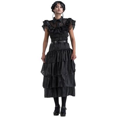 Robe de Bal Noire de Wednesday - Halloween & Cosplay - Publicité Robe de Bal Noire de Wednesday - Halloween & Cosplay - Publicité