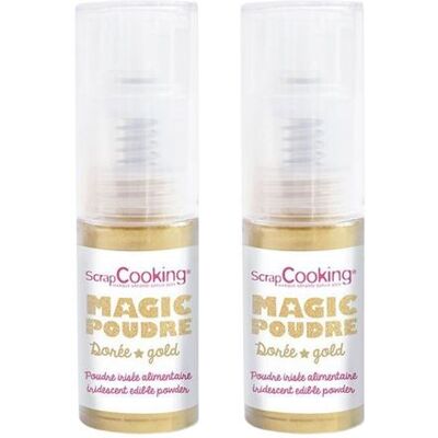 Spray de Poudre Alimentaire Dorée - Or Iridescent Comestible - Publicité Spray de Poudre Alimentaire Dorée - Or Iridescent Comestible - Publicité