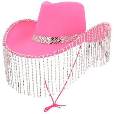 Chapeau de Cowboy Showgirl Boland pour Femmes - Rose Fuchsia - Publicité Chapeau de Cowboy Showgirl Boland pour Femmes - Rose Fuchsia - Publicité