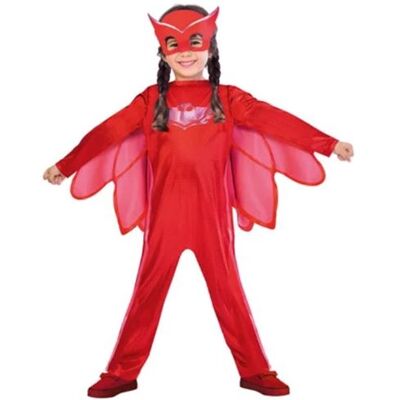 No Name Costume enfant Pyjamask Bibou Chouette taille 5-6 ans Rouge - Publicité No Name Costume enfant Pyjamask Bibou Chouette taille 5-6 ans Rouge - Publicité