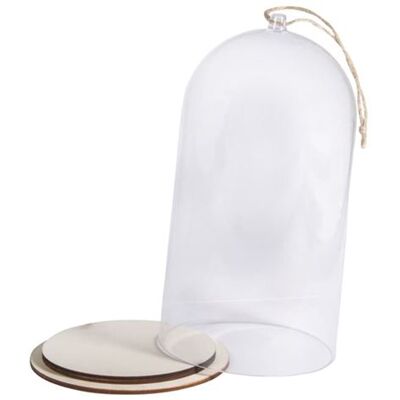 Cloche en plastique avec socle ø11cm x 19cm - rayher - Publicité Cloche en plastique avec socle ø11cm x 19cm - rayher - Publicité