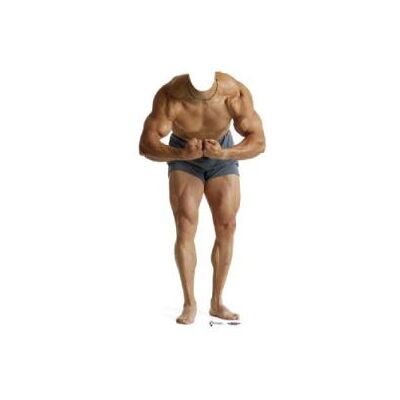 Figure en carton Muscle Man de Iconicgreats - 180cm de haut - Figurine en carton - Publicité Figure en carton Muscle Man de Iconicgreats - 180cm de haut - Figurine en carton - Publicité