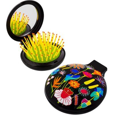 Non communiqué Brosse à cheveux avec miroir - Lady Retro Jardin fleuri - Pylones 6 - Publicité Non communiqué Brosse à cheveux avec miroir - Lady Retro Jardin fleuri - Pylones 6 - Publicité