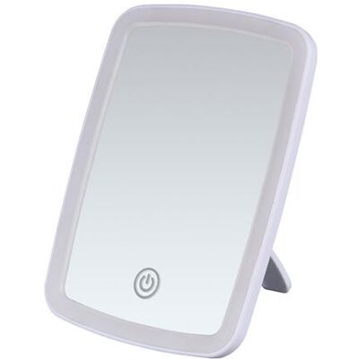 Non communiqué Miroir de maquillage LINFE LED avec lumière, pliable, portable, rechargeable, blanc Blanc - Publicité Non communiqué Miroir de maquillage LINFE LED avec lumière, pliable, portable, rechargeable, blanc Blanc - Publicité