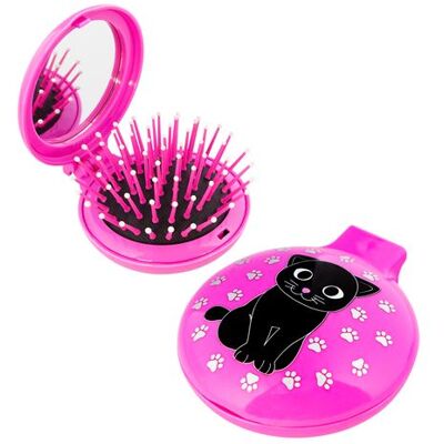 Non communiqué Brosse à cheveux miroir 2 en 1 - Lady Retro Enfants Chat Rose - Pylones 8 - Publicité Non communiqué Brosse à cheveux miroir 2 en 1 - Lady Retro Enfants Chat Rose - Pylones 8 - Publicité