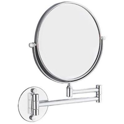 Non communiqué Brightake Miroir télescopique en aluminium, miroir cosmétique pour salle de bain, miroir de beauté pliable double face, 20cm, argenté argenté - Publicité Non communiqué Brightake Miroir télescopique en aluminium, miroir cosmétique pour salle de bain, miroir de beauté pliable double face, 20cm, argenté argenté - Publicité