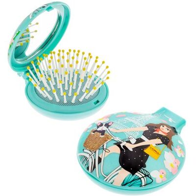 Non communiqué Brosse à cheveux avec miroir - Lady Retro Parisienne 2 - Pylones 2 - Publicité Non communiqué Brosse à cheveux avec miroir - Lady Retro Parisienne 2 - Pylones 2 - Publicité