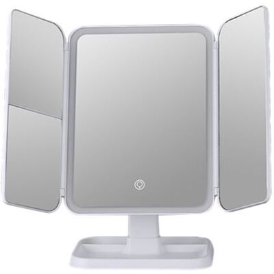 Non communiqué Miroir de maquillage à led LINFE avec lumière, 2400mAh Blanc Blanc - Publicité Non communiqué Miroir de maquillage à led LINFE avec lumière, 2400mAh Blanc Blanc - Publicité