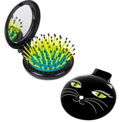 Non communiqué Brosse à cheveux avec miroir - Lady Retro Black Cat - Pylones 6 - Publicité Non communiqué Brosse à cheveux avec miroir - Lady Retro Black Cat - Pylones 6 - Publicité