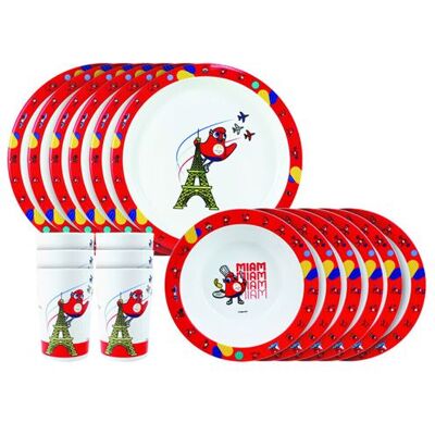 Non communiqué CIJEP Ensemble De 6 Assiettes + 6 Bols + Verres - Jeux Olympiques multicolore - Publicité Non communiqué CIJEP Ensemble De 6 Assiettes + 6 Bols + Verres - Jeux Olympiques multicolore - Publicité