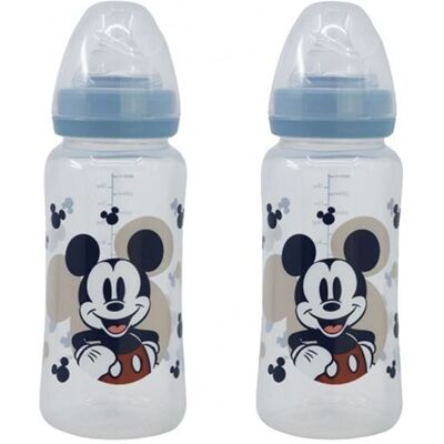 Non communiqué Lot de 2 biberons - MICKEY COLLECTOR - 360 ml - Tétine silicone - Débit 3 positions Tons neutres avec détails bleu marine, beige, bleu clair et rouge - Publicité Non communiqué Lot de 2 biberons - MICKEY COLLECTOR - 360 ml - Tétine silicone - Débit 3 positions Tons neutres avec détails bleu marine, beige, bleu clair et rouge - Publicité