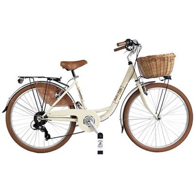 Non communiqué Vélo de ville Dolce Vita by Canellini VENERE 26 avec panier - Beige - Publicité Non communiqué Vélo de ville Dolce Vita by Canellini VENERE 26 avec panier - Beige - Publicité