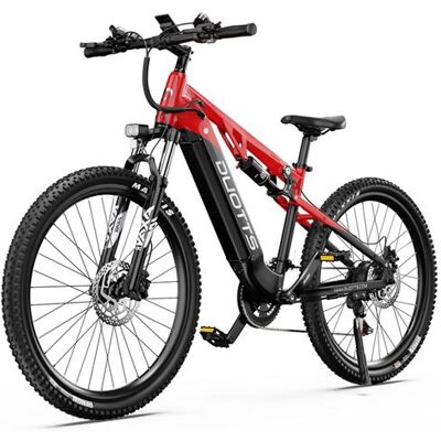 Non communiqué Vélo électrique DUOTTS E29, batterie 13,5 Ah, moteur 250 W, vitesse maximale 40 km/h, 14 vitesses, noir et rouge - Publicité Non communiqué Vélo électrique DUOTTS E29, batterie 13,5 Ah, moteur 250 W, vitesse maximale 40 km/h, 14 vitesses, noir et rouge - Publicité