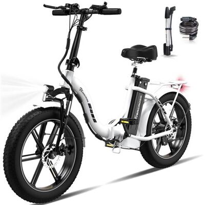 Non communiqué Vélo électrique pliable 20" EVERCROSS TECH EK6 assistance au pédalage 250W Batterie amovible 48V 13Ah Freins disque Blanc - Publicité Non communiqué Vélo électrique pliable 20" EVERCROSS TECH EK6 assistance au pédalage 250W Batterie amovible 48V 13Ah Freins disque Blanc - Publicité