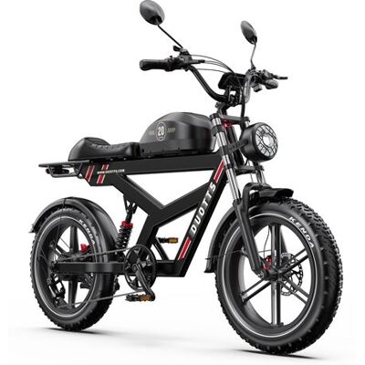 Non communiqué Vélo électrique DUOTTS F20 - Batterie 52V 27Ah, pneus larges 20x4, freins à disque hydrauliques, suspension intégrale, compatible Bluetooth avec l'application Duotts, écran LCD HD, autonomie maximale 70-140 km. Noir. Publicité Non communiqué Vélo électrique DUOTTS F20 - Batterie 52V 27Ah, pneus larges 20x4, freins à disque hydrauliques, suspension intégrale, compatible Bluetooth avec l'application Duotts, écran LCD HD, autonomie maximale 70-140 km. Noir. Publicité