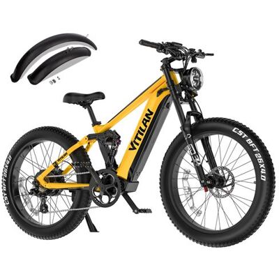 Non communiqué Vélo Électrique VITILAN T7 PRO - Batterie 52 V 20 Ah - Max 50 km/h - Jaune - Publicité Non communiqué Vélo Électrique VITILAN T7 PRO - Batterie 52 V 20 Ah - Max 50 km/h - Jaune - Publicité