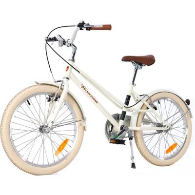 Non communiqué Vélo de ville enfant EVERCROSS 20 pouces Monovitesse Cadre Acier EM2 Crème Blanc - Publicité Non communiqué Vélo de ville enfant EVERCROSS 20 pouces Monovitesse Cadre Acier EM2 Crème Blanc - Publicité