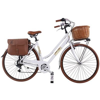 Non communiqué Vélo de Ville Dolce Vita by Canellini OLDSTYLE femme avec sacoches et panier - Blanc - L - Publicité Non communiqué Vélo de Ville Dolce Vita by Canellini OLDSTYLE femme avec sacoches et panier - Blanc - L - Publicité