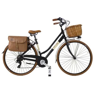 Non communiqué Vélo de Ville Dolce Vita by Canellini OLDSTYLE femme avec sacoches et panier - Noir - L - Publicité Non communiqué Vélo de Ville Dolce Vita by Canellini OLDSTYLE femme avec sacoches et panier - Noir - L - Publicité