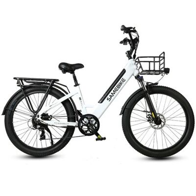 Non communiqué Vélo électrique de ville SAMEBIKE RS-A01 Plus, 26" , défault 25 km/h, blanc - Publicité Non communiqué Vélo électrique de ville SAMEBIKE RS-A01 Plus, 26" , défault 25 km/h, blanc - Publicité