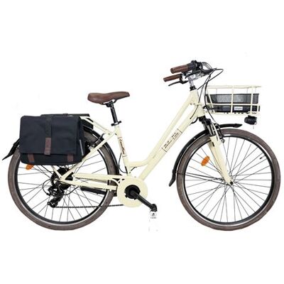 Non communiqué Vélo électrique de ville Dolce Vita by Canellini CITY 28" dame avec sacs - Beige - Publicité Non communiqué Vélo électrique de ville Dolce Vita by Canellini CITY 28" dame avec sacs - Beige - Publicité