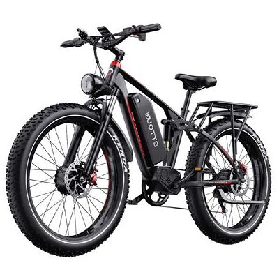 Non communiqué Vélo électrique tout-terrain DUOTTS S26, 2 moteurs 750 W, batterie Samsung 20 Ah, suspension intégrale, freins hydrauliques - Publicité Non communiqué Vélo électrique tout-terrain DUOTTS S26, 2 moteurs 750 W, batterie Samsung 20 Ah, suspension intégrale, freins hydrauliques - Publicité