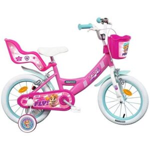 Non communiqué Vélo enfant - Modèle 16''Pat Patrouille pour fille de taille 100 à 120 cm avec stabilisateurs, 2 freins & Panier avant et Porte poupée - Publicité Non communiqué Vélo enfant - Modèle 16''Pat Patrouille pour fille de taille 100 à 120 cm avec stabilisateurs, 2 freins & Panier avant et Porte poupée - Publicité