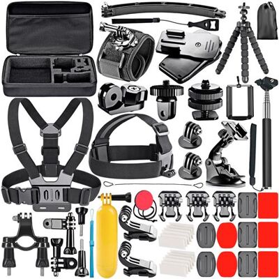 Neewer 53-en-1 Kit d'accessoires pour GoPro Hero 6 5 4 3+ 3 2 1 Hero Session 5 Noir AKASO EK7000 Apeman SJ4000 5000 6000 DBPOWER AKASO VicTsing WiMiUS Rollei QUMOX Lightdow Campark et Sony Sports DV Noir - Publicité Neewer 53-en-1 Kit d'accessoires pour GoPro Hero 6 5 4 3+ 3 2 1 Hero Session 5 Noir AKASO EK7000 Apeman SJ4000 5000 6000 DBPOWER AKASO VicTsing WiMiUS Rollei QUMOX Lightdow Campark et Sony Sports DV Noir - Publicité
