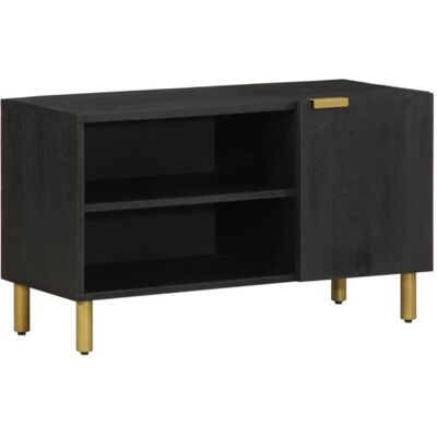 vidaXL Meuble TV - Bois d'ingénierie noir 80x33x46cm - Publicité vidaXL Meuble TV - Bois d'ingénierie noir 80x33x46cm - Publicité